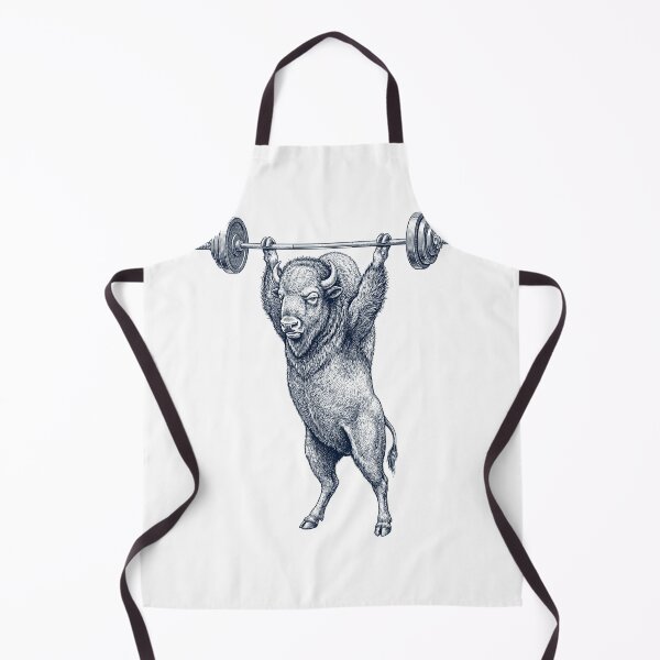 Item preview, Vintage Buffalo Weightlifting Deadlift Gym Animal Lover designed and sold by DoodleTortle.