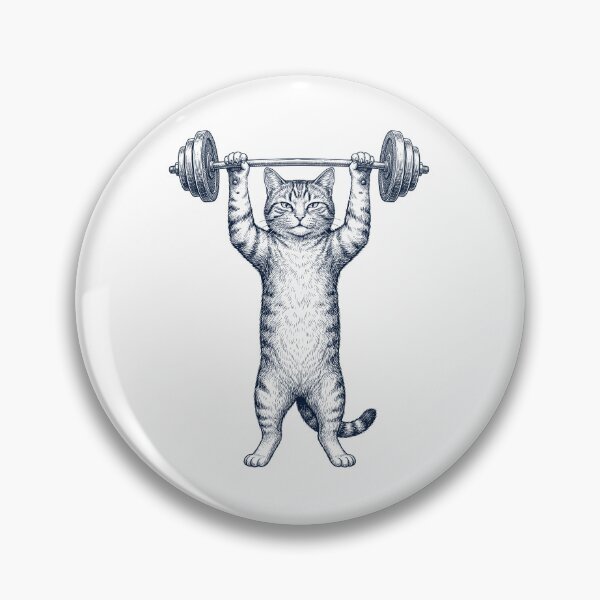 Item preview, Vintage Cat Weightlifting Deadlift Gym Animal Lover designed and sold by DoodleTortle.