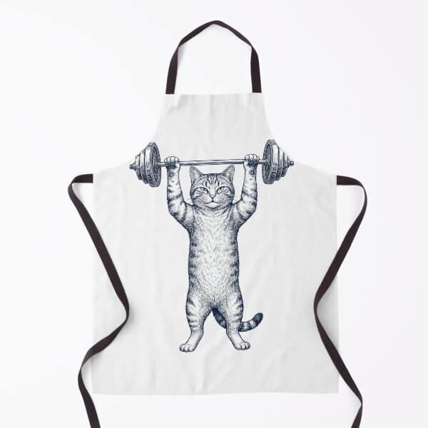 Item preview, Vintage Cat Weightlifting Deadlift Gym Animal Lover designed and sold by DoodleTortle.
