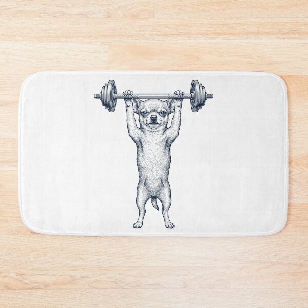 Item preview, Vintage Chihuahua Weightlifting Deadlift Gym Dog Lover designed and sold by DoodleTortle.