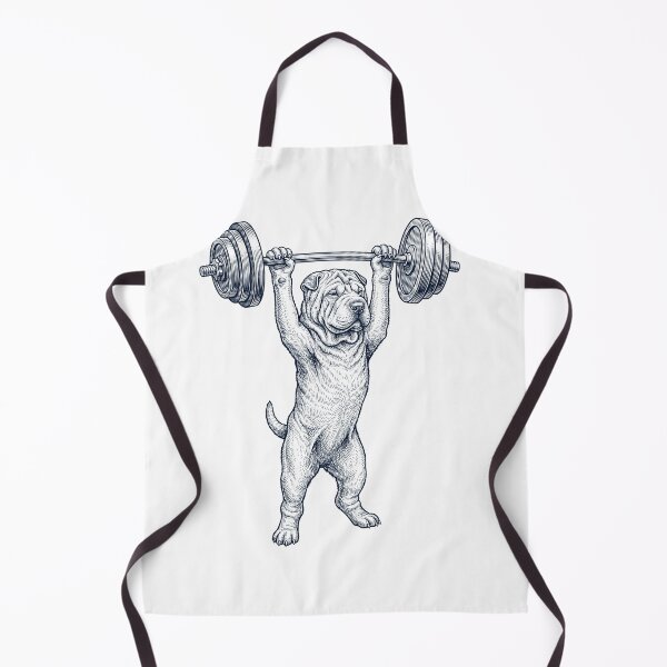 Item preview, Vintage Chinese Shar Pei Weightlifting Deadlift Gym Dog Lover designed and sold by DoodleTortle.