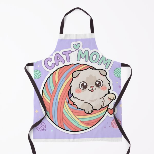 Item preview, Cat Mom Cute Scottish Fold Kawaii Sticker designed and sold by PuddlePixels.