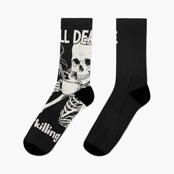 Item preview, Skeleton Coffee Always Weary Passing Time designed and sold by Tsugraf Designs.