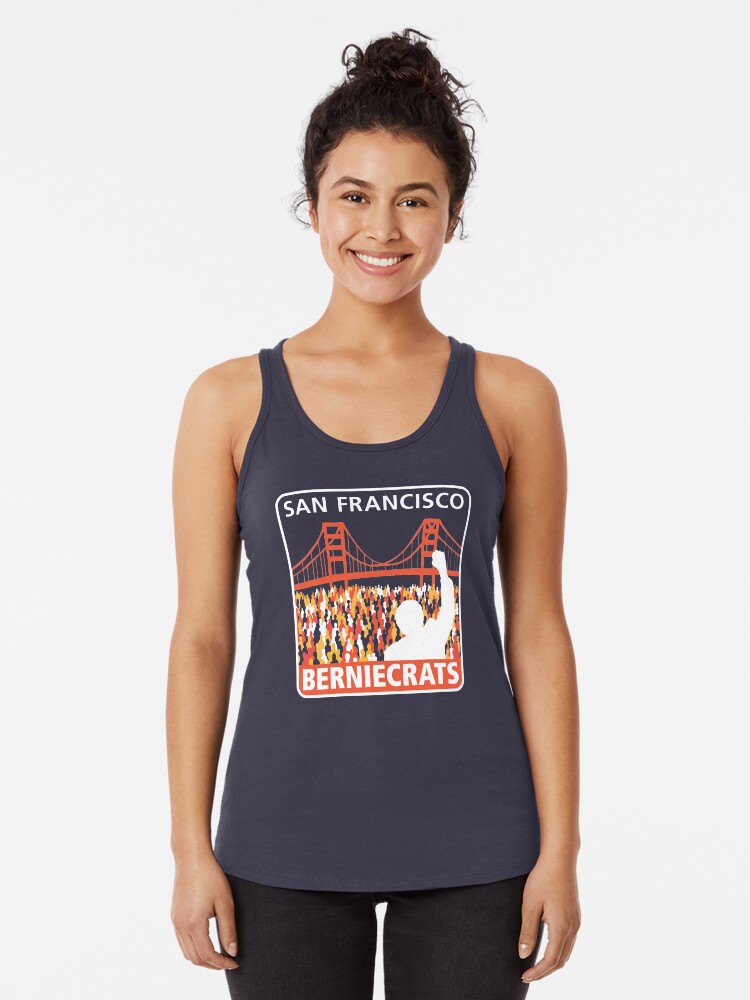 Thumbnail 1 of 3, Racerback Tank Top, SF Berniecrats designed and sold by techmaz.