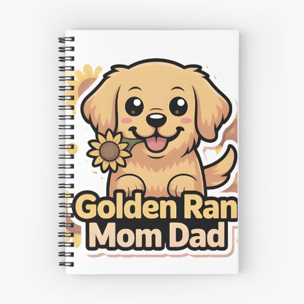 Artikelvorschau, Golden Retriever Mama – Niedlicher Kawaii-Hundeaufkleber entworfen und verkauft von PuddlePixels.