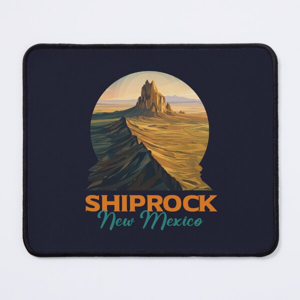 Item preview, Shiprock New Mexico Monument Retro Desert Badge Art designed and sold by LinaValearte.