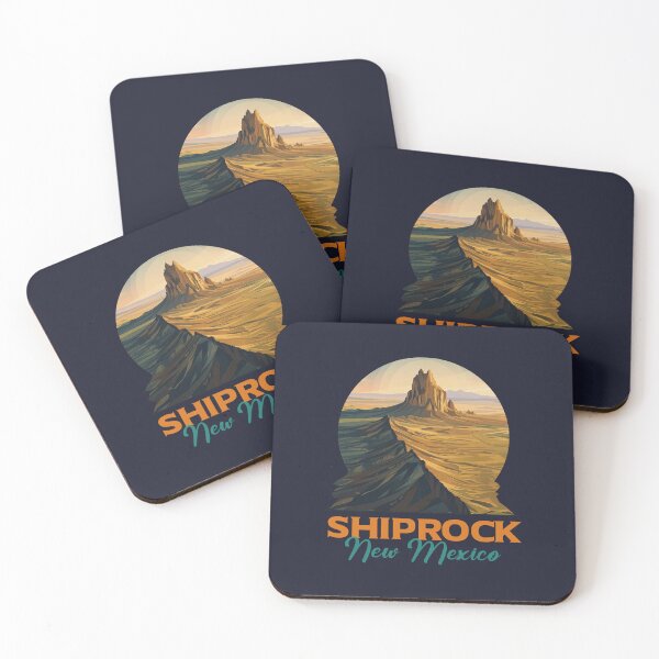 Item preview, Shiprock New Mexico Monument Retro Desert Badge Art designed and sold by LinaValearte.