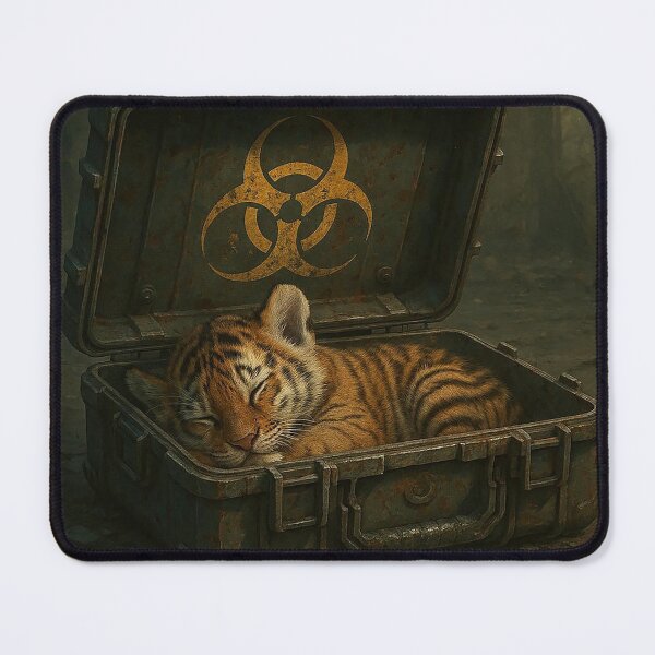 Item preview, Tiger Cub Sleeping Inside a Hazard Storage Case designed and sold by nikkolaus.