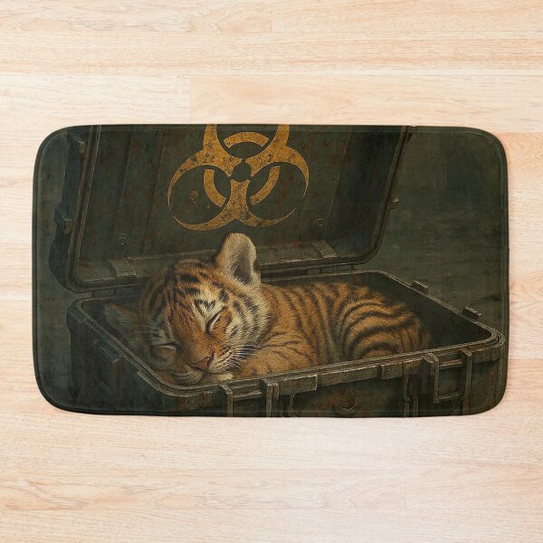 Item preview, Tiger Cub Sleeping Inside a Hazard Storage Case designed and sold by nikkolaus.