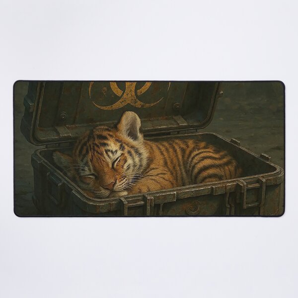 Item preview, Tiger Cub Sleeping Inside a Hazard Storage Case designed and sold by nikkolaus.