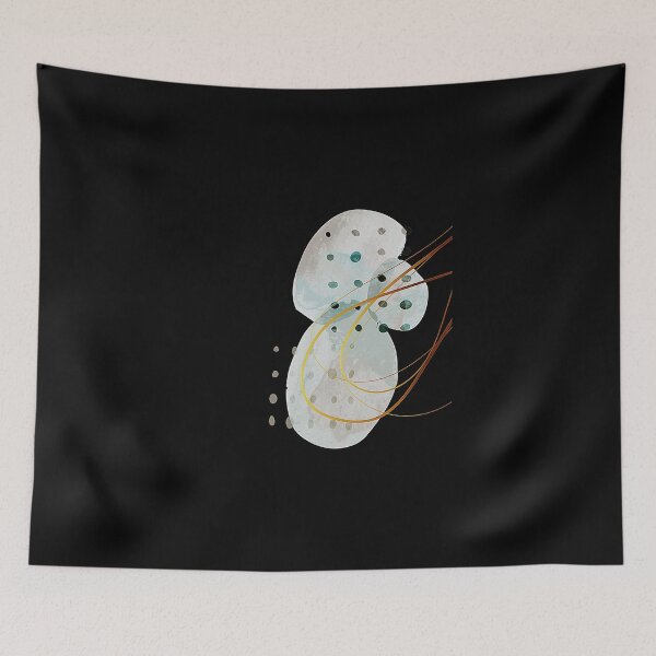 Item preview, Abstract Watercolor Shapes with Golden Lines designed and sold by Creatby7030.