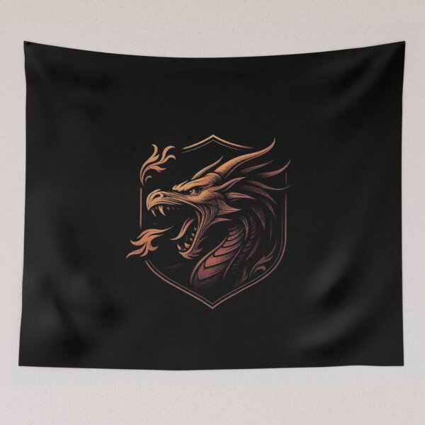 Item preview,  Firing Dragon Fantasy Design, Dual Dragon Shirt, Mythical Beast Art, Fire & Ice Dragons, RPG DnD Legendary Creatures, Dragon Warrior Gift designed and sold by Typologystudios.