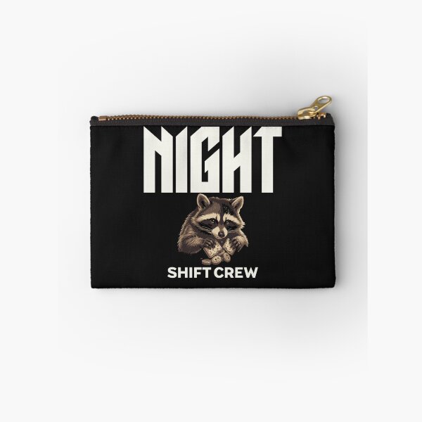 Item preview, Night Shift Crew Raccoon Eating Snacks designed and sold by Tsugraf Designs.