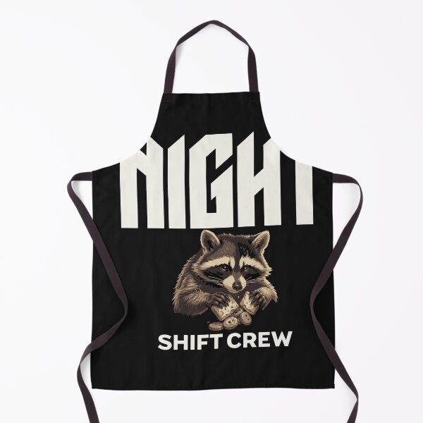 Item preview, Night Shift Crew Raccoon Eating Snacks designed and sold by Tsugraf Designs.