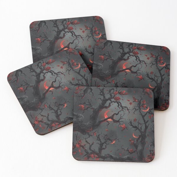 Item preview, Embrace of the Shadow Woods - Dark Forest & Blood Moon Pattern designed and sold by kabucino.
