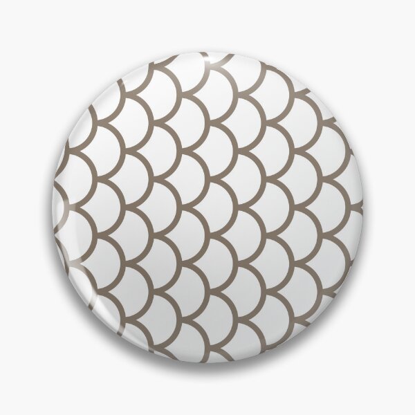 Item preview, White And Taupe Fish Scales Pattern designed and sold by pattern-archive.