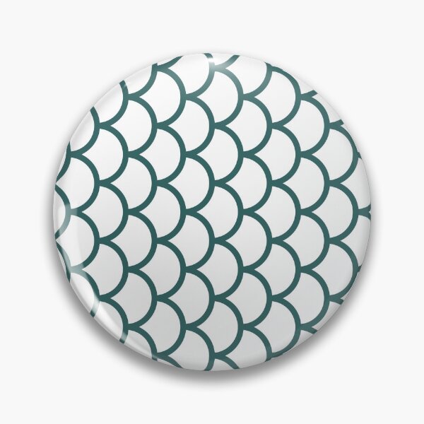 Item preview, White And Teal Fish Scales Pattern designed and sold by pattern-archive.