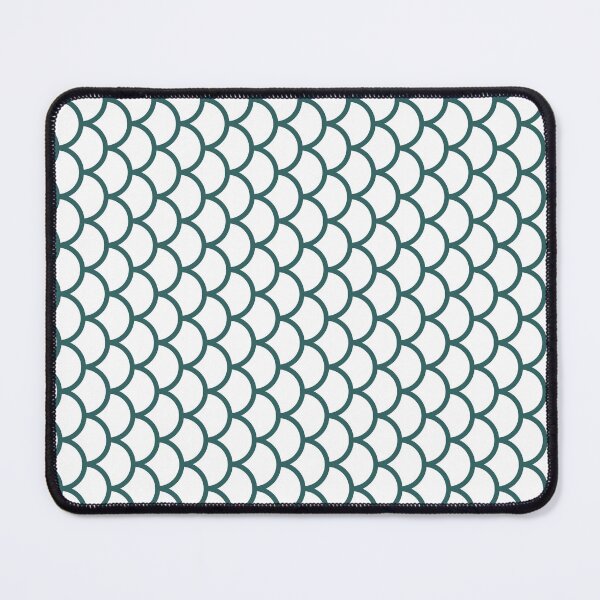 Item preview, White And Teal Fish Scales Pattern designed and sold by pattern-archive.