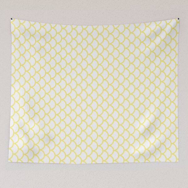 Item preview, White And Yellow Fish Scales Pattern designed and sold by pattern-archive.