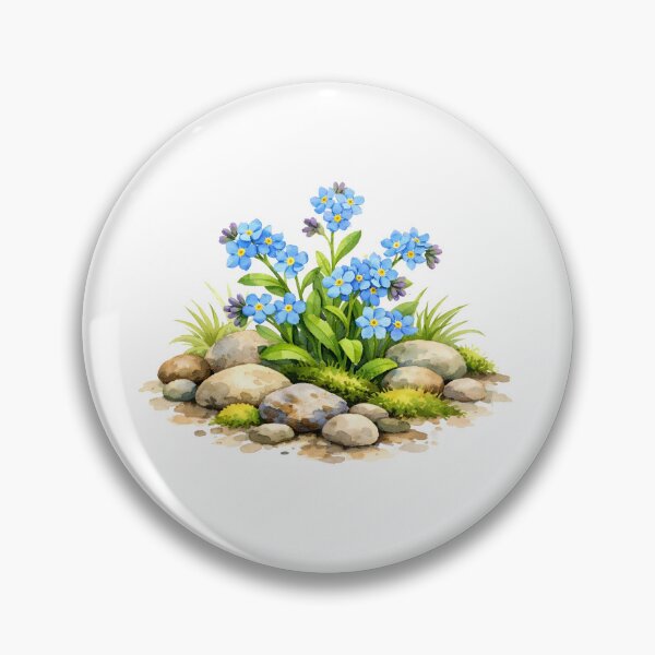 Item preview, Watercolor Forget Me Not Flowers  designed and sold by silviaol.