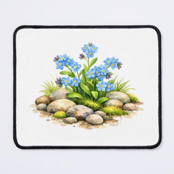Item preview, Watercolor Forget Me Not Flowers designed and sold by silviaol.