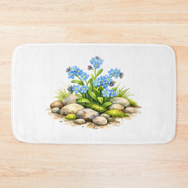 Item preview, Watercolor Forget Me Not Flowers  designed and sold by silviaol.