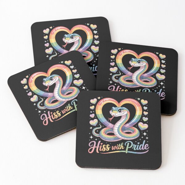 Item preview, Hiss with Pride Rainbow Snake LGBTQ LGBT designed and sold by Dressed For  Duty.