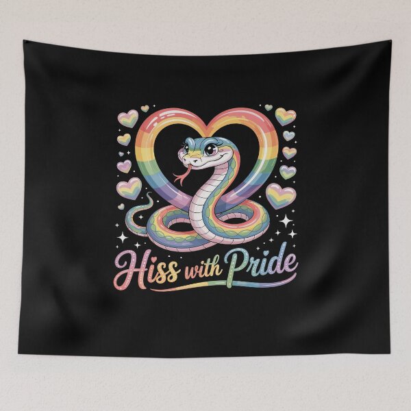 Item preview, Hiss with Pride Rainbow Snake LGBTQ LGBT designed and sold by Dressed For  Duty.