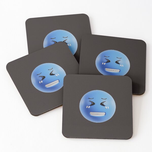Item preview, 3D Blue Nervous Emoji with Sweating Face designed and sold by Creatby7030.