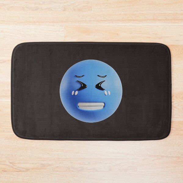 Item preview, 3D Blue Nervous Emoji with Sweating Face designed and sold by Creatby7030.