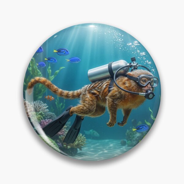 Item preview, Adorable Pygmy Marmoset Scuba Dives in Exotic Aquarium designed and sold by Tridentulus.
