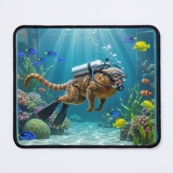 Item preview, Adorable Pygmy Marmoset Scuba Dives in Exotic Aquarium designed and sold by Tridentulus.