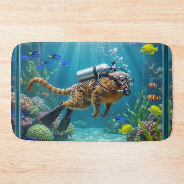 Item preview, Adorable Pygmy Marmoset Scuba Dives in Exotic Aquarium designed and sold by Tridentulus.