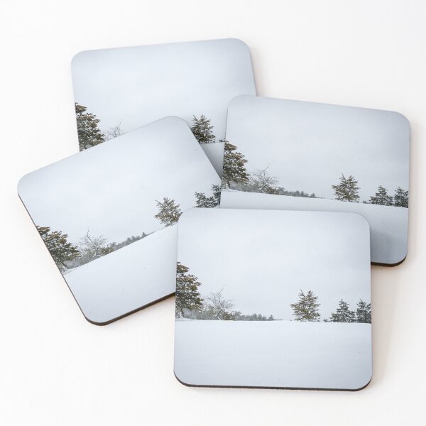 Item preview, Natick Audubon Winter Snow Treeline Massachusetts Minimalist Landscape designed and sold by MDCCo.