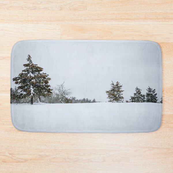 Item preview, Natick Audubon Winter Snow Treeline Massachusetts Minimalist Landscape designed and sold by MDCCo.