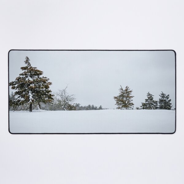 Item preview, Natick Audubon Winter Snow Treeline Massachusetts Minimalist Landscape designed and sold by MDCCo.