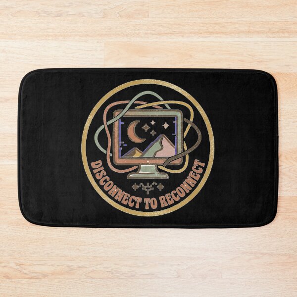 Item preview, Disconnect to Reconnect - Neo-Vintage Pixel Travel Badge designed and sold by MiaStyleStudio.