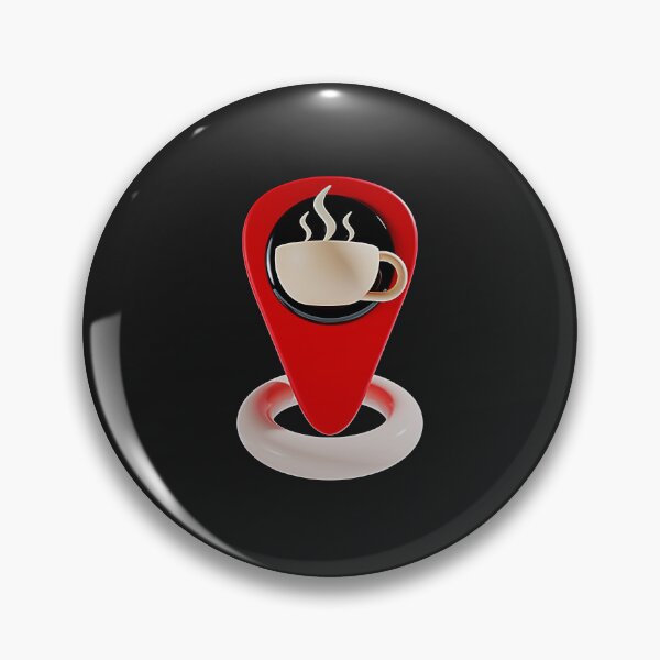 Item preview, 3D Coffee Cup Map Pointer Icon designed and sold by Creatby7030.