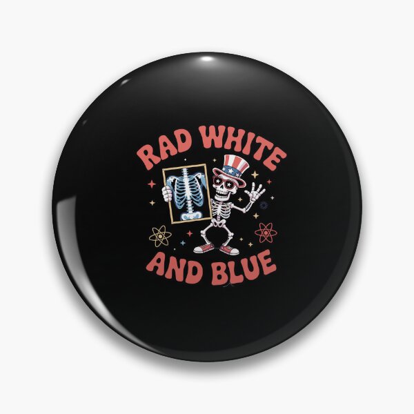 Item preview, Rad White And Blue Skeleton Radiology Patriotic designed and sold by Dressed For  Duty.