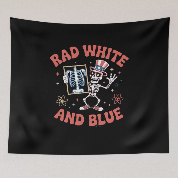 Item preview, Rad White And Blue Skeleton Radiology Patriotic designed and sold by Dressed For  Duty.