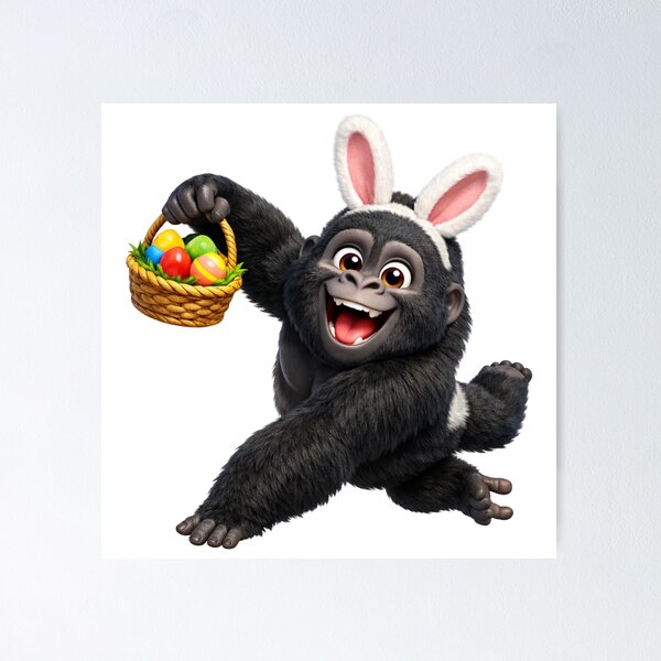 Item preview, Easter Mountain Gorilla designed and sold by Sillytoe.