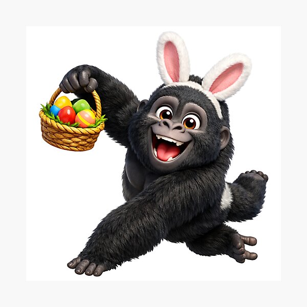 Item preview, Easter Mountain Gorilla designed and sold by Sillytoe.