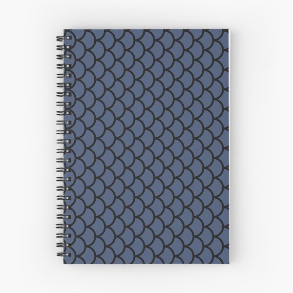 Item preview, Blue And Black Fish Scales Pattern designed and sold by pattern-archive.