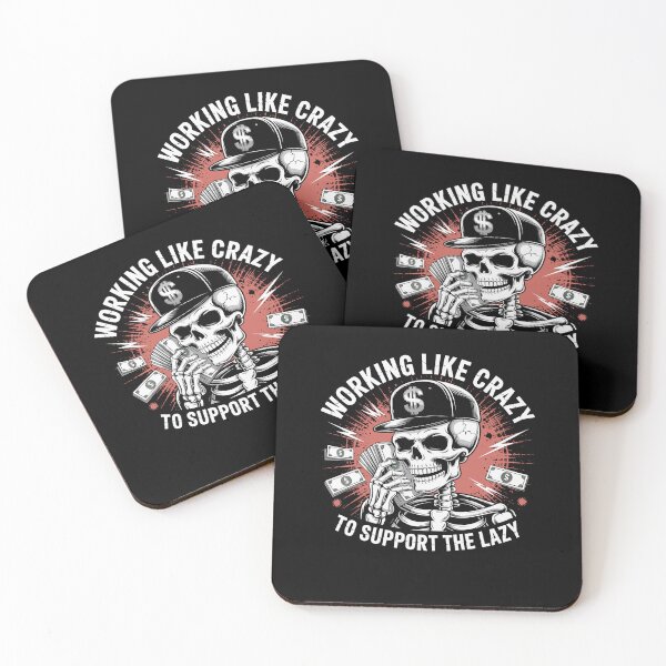 Item preview, Working Like Crazy To Support Lazy Skeleton Vintage designed and sold by Dressed For  Duty.