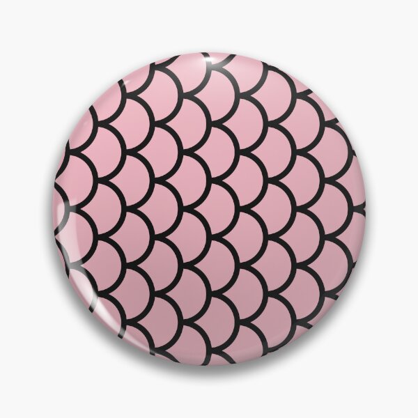 Item preview, Blush And Black Fish Scales Pattern designed and sold by pattern-archive.