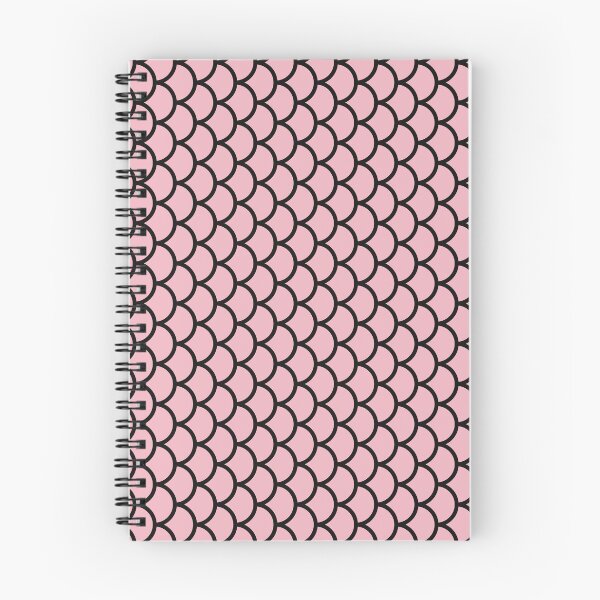 Item preview, Blush And Black Fish Scales Pattern designed and sold by pattern-archive.