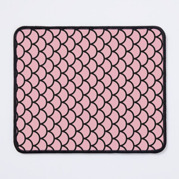 Item preview, Blush And Black Fish Scales Pattern designed and sold by pattern-archive.