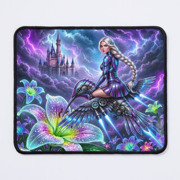 Item preview, Cyber-Fantasy Hummingbird Rider designed and sold by MagicMood Creations.