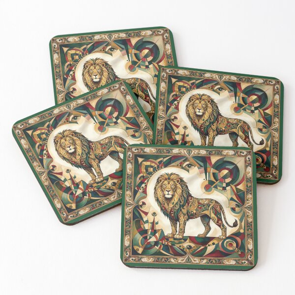 Item preview, Beautiful noble lion in meadow flowers.  designed and sold by Natalia-Vlad.
