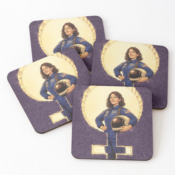 Item preview, Vintage Female Astronaut in Female Symbol – Retro STEM Power designed and sold by HeyHas.